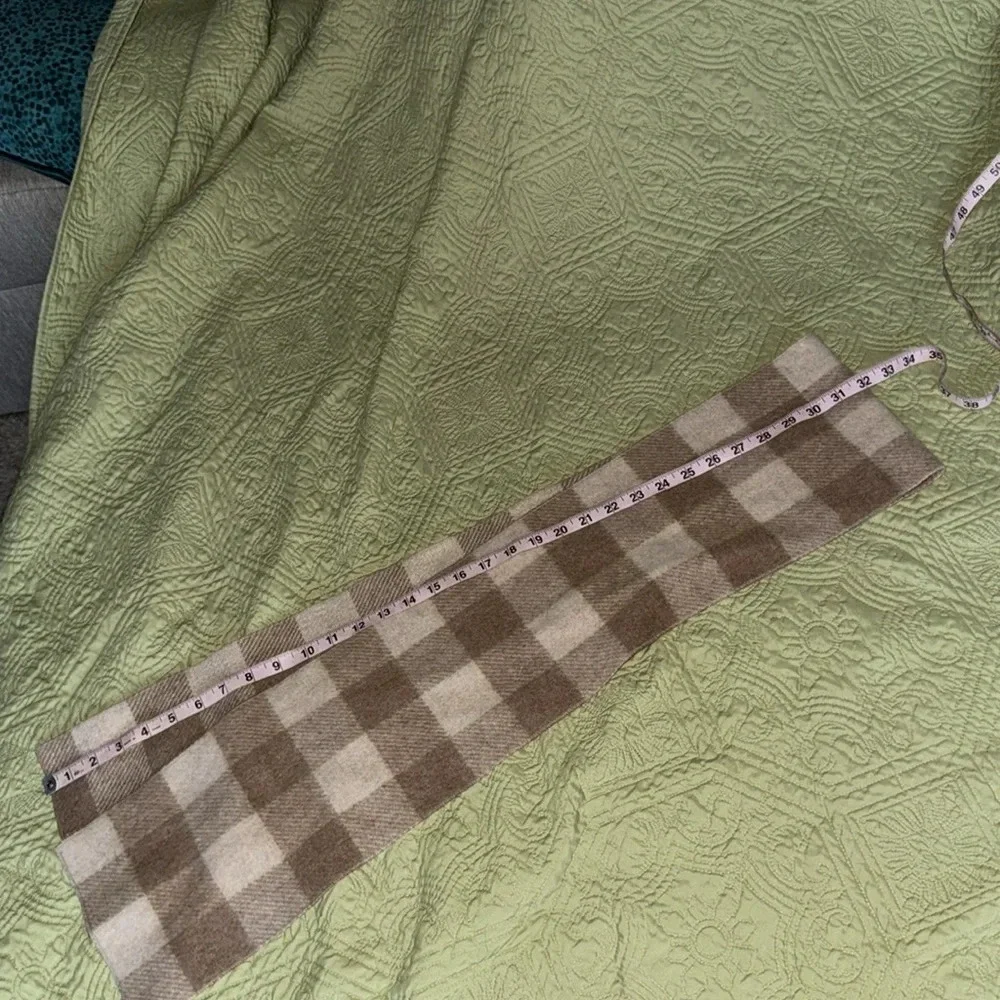 Vintage Wool scarf earth tones FLAWLESS